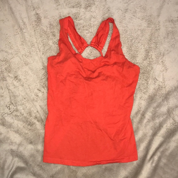 Fabletics Tops - Fabletics orange tank with tie back